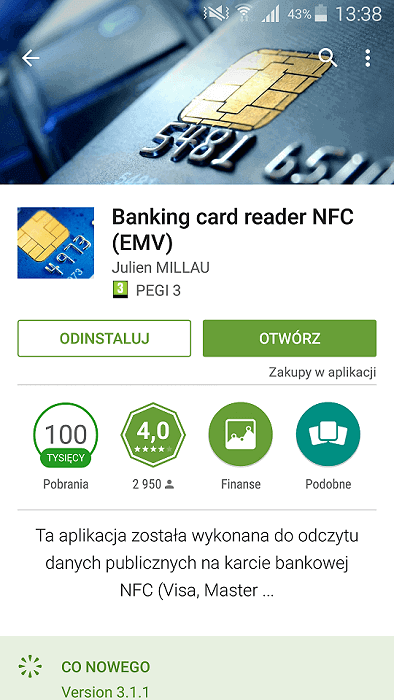 Jak odczytać kartę kredytową przez NFC.