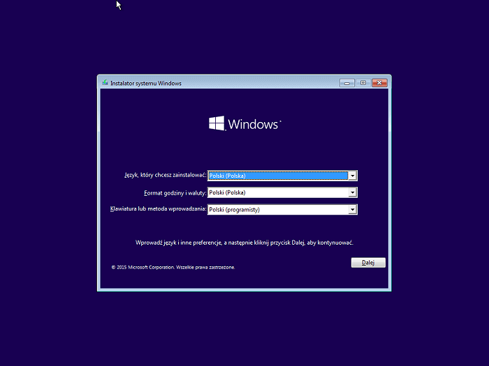Instalacja Windows 10 krok po kroku. 