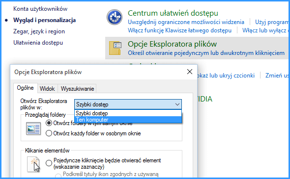Windows 10 zmiana widoku Eksploratora