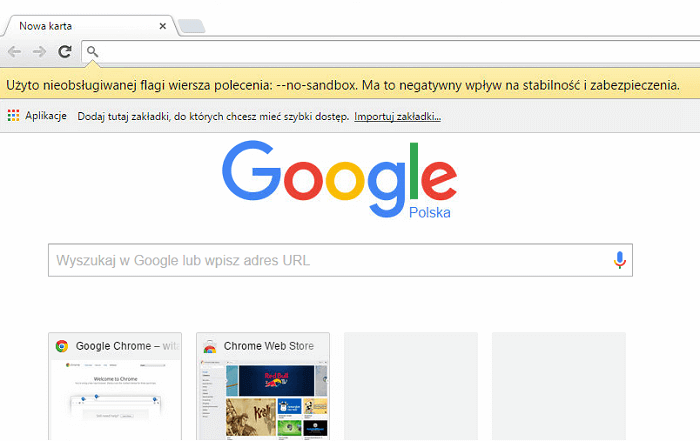 Rozwiązanie Crash Google Chrome Windows 10