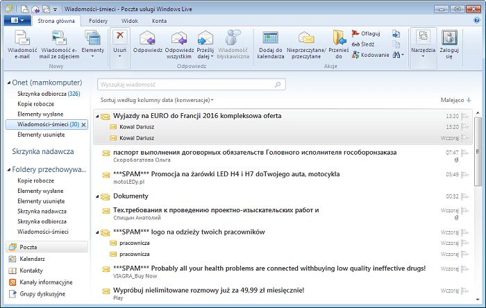Test Windows Live Mail. Ranking programów poczty eMail.