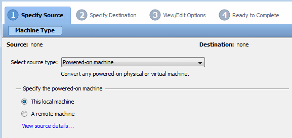 VMware Converter. Konwersja maszyny fizycznej na wirtualną.